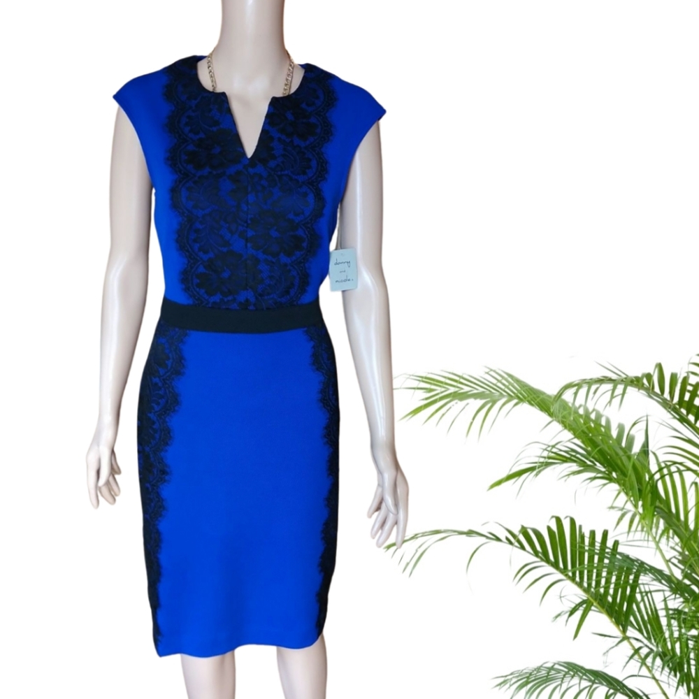 Danny & Nicole Women's colorblocked Sheath Dress Size 10P